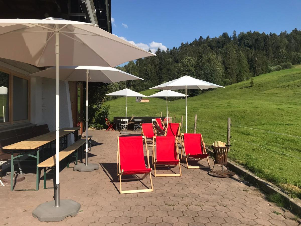 Ferienwohnung Morgentau Am Rande Der Wildnis Sibratsgfäll Exteriör bild