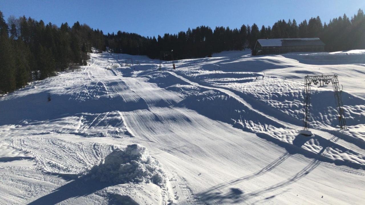 Ferienwohnung Morgentau Am Rande Der Wildnis Sibratsgfäll Exteriör bild
